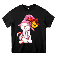 Black winter pink snowman Heavy Core Tee - AdoDesignShop