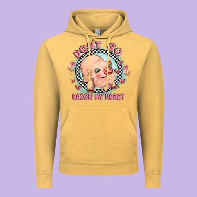 Dont Go Bacon My Heart Vintage Hoodie Designed By Maliassmallbusiness