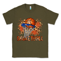 Army Green custom name basketball Classic Tee - MaliasSmallBusiness
