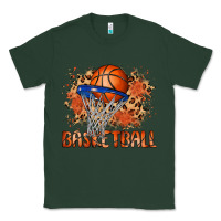 Sports Green custom name basketball Classic Tee - MaliasSmallBusiness