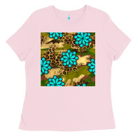 Camouflage Leopard Gemstone Seamless Pattern Ladies Tee | Teevron