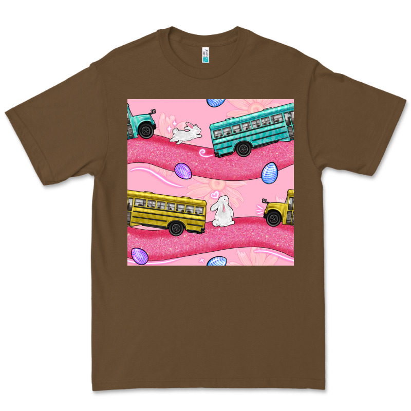 Easter School Bus Seamless Pattern Premium Tee by BundleAndBundleShop | Teevron
