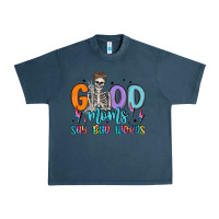 Midnight Navy good moms say bad words Urban Heavy Tee - MaliasSmallBusiness