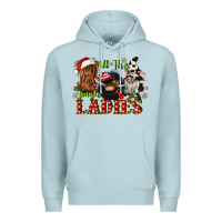 Blue Mist all the jingle ladies Premium Hoodie - CowGirlArtShop