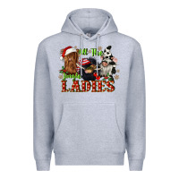 Heather Grey all the jingle ladies Premium Hoodie - CowGirlArtShop
