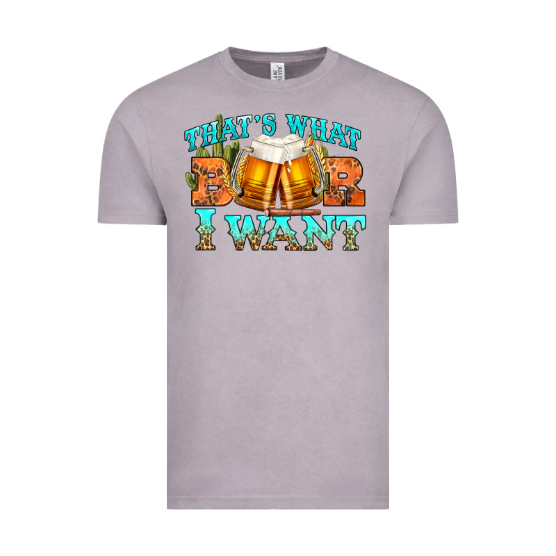 Western Beer Thats What I Want Vintage Tee by NancyCooperArtShop | Teevron