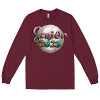 Burgundy volleyball senior 2023 Long Sleeve Tee - BundleAndBundleShop