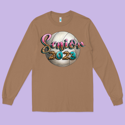 Volleyball Senior 2023 Long Sleeve Tee Designed By Bundleandbundleshop