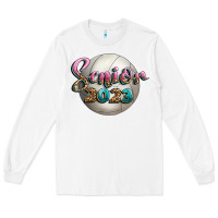White volleyball senior 2023 Long Sleeve Tee - BundleAndBundleShop