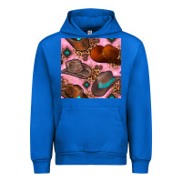 Cobalt western cowboy hat seamless pattern Urban Hoodie - BundleAndBundleShop