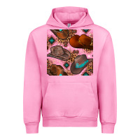 Fuchsia Pink western cowboy hat seamless pattern Urban Hoodie - BundleAndBundleShop
