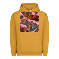 Pigment Peanut Butter western cowboy hat seamless pattern Urban Hoodie - BundleAndBundleShop