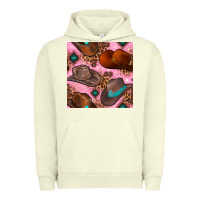 Pigment Pistachio western cowboy hat seamless pattern Urban Hoodie - BundleAndBundleShop