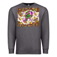 Charcoal Heather Mardi Gras with crab tumbler Premium Sweatshirt - HowdyJamesFarm