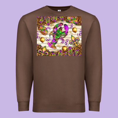 Mardi Gras With Crab Tumbler Premium Sweatshirt Designed By Howdyjamesfarm