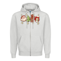 Dove Grey Christmas gingerbread cookies Zipper Hoodie - texasbilliewilder