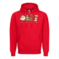 Red Christmas gingerbread cookies Zipper Hoodie - texasbilliewilder