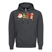 Smoke Christmas gingerbread cookies Zipper Hoodie - texasbilliewilder