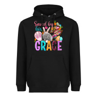 Black Saved by his grace Easter Day Heavyweight Hoodie - HowdyJamesFarm