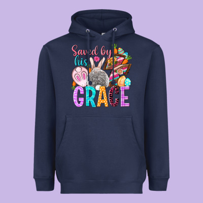Saved By His Grace Easter Day Heavyweight Hoodie Designed By Howdyjamesfarm