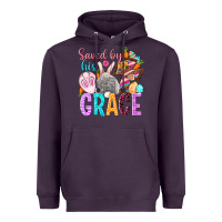 Plum Saved by his grace Easter Day Heavyweight Hoodie - HowdyJamesFarm