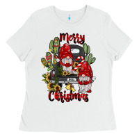 White farm truck,merry christmas gnome Ladies Tee - JahusDesignShop