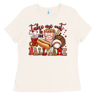 Bone take me out to the ball game baseball Ladies Tee - Jasminsmagicworld