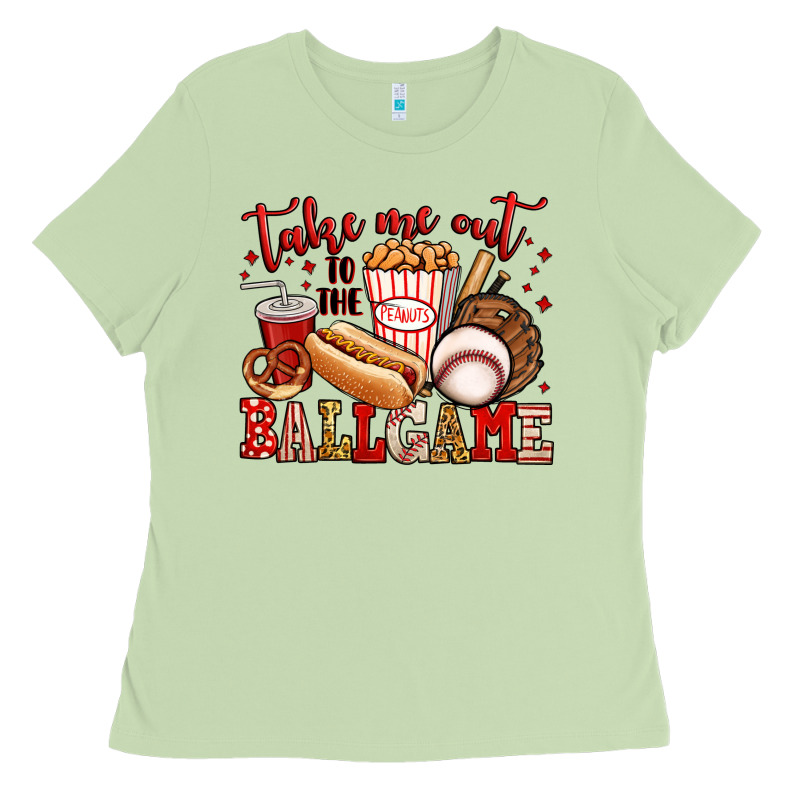 Take Me Out To The Ball Game Baseball Ladies Tee by Jasminsmagicworld | Teevron