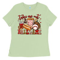 Matcha take me out to the ball game baseball Ladies Tee - Jasminsmagicworld