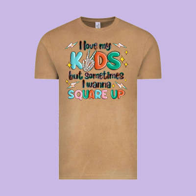 I Love My Kids But Sometimes I Wanna Square Up Vintage Tee Designed By Maliassmallbusiness