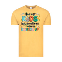 Vintage Mustard i love my kids but sometimes i wanna square up Vintage Tee - MaliasSmallBusiness