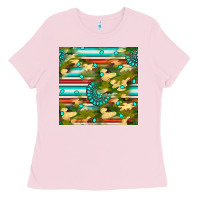 Bubblegum Pink camouflage serape gemstone seamless pattern Ladies Tee - BundleAndBundleShop