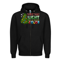 Black Christmas light are my favorite color Zipper Hoodie - NancyCooperArtShop