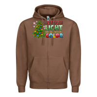 Chestnut Christmas light are my favorite color Zipper Hoodie - NancyCooperArtShop