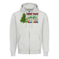 Dove Grey Christmas light are my favorite color Zipper Hoodie - NancyCooperArtShop