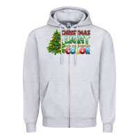 Heather Grey Christmas light are my favorite color Zipper Hoodie - NancyCooperArtShop