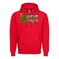 Red Christmas light are my favorite color Zipper Hoodie - NancyCooperArtShop