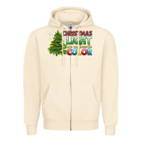 Sandshell Christmas light are my favorite color Zipper Hoodie - NancyCooperArtShop