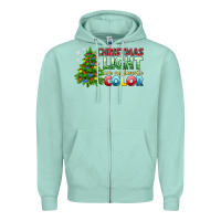 Seafoam Christmas light are my favorite color Zipper Hoodie - NancyCooperArtShop