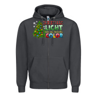 Smoke Christmas light are my favorite color Zipper Hoodie - NancyCooperArtShop