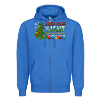 True Royal Christmas light are my favorite color Zipper Hoodie - NancyCooperArtShop