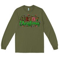 Army Green merry christmas Long Sleeve Tee - BundleAndBundleShop