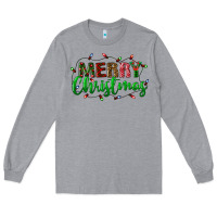 Heather Grey merry christmas Long Sleeve Tee - BundleAndBundleShop