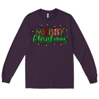 Plum merry christmas Long Sleeve Tee - BundleAndBundleShop