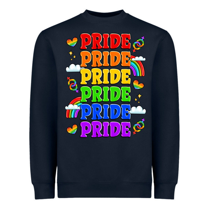 Rainbow Pride Celebration Heavyweight Sweatshirt by LillyAllenDesigns | Teevron