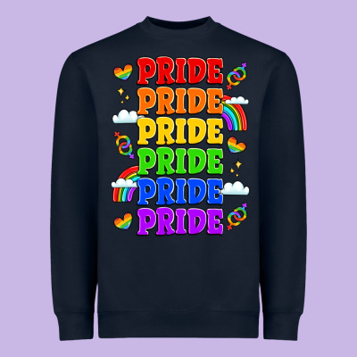 Rainbow Pride Celebration Heavyweight Sweatshirt Designed By Lillyallendesigns