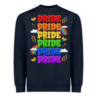 Navy rainbow pride celebration Heavyweight Sweatshirt - LillyAllenDesigns