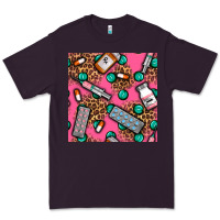 Plum Medicines And Pills Seamless Pattern Premium Tee - BundleAndBundleShop