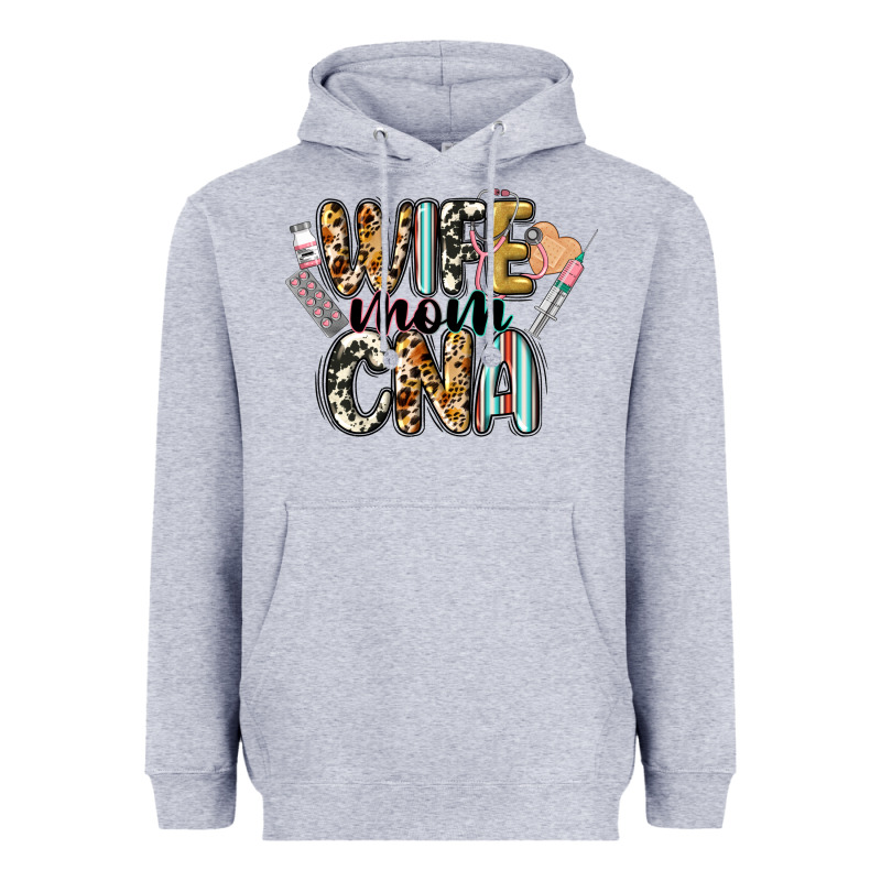 Wife Mom Cna Heavyweight Hoodie by CowGirlArtShop | Teevron