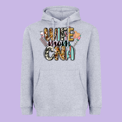 Wife Mom Cna Heavyweight Hoodie Designed By Cowgirlartshop
